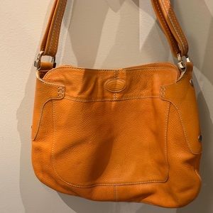 Tod’s Orange Pebbled Leather Bag